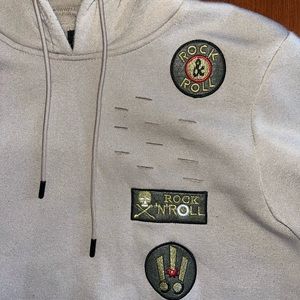 Tailored Recreation Rock&Roll Cut Hoodie (Small/Beige)